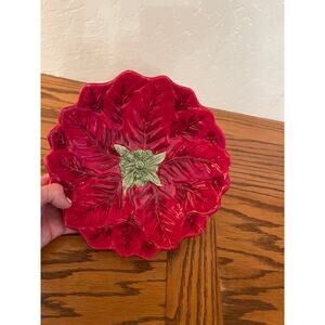 Maxcera poinsettia serving bowl